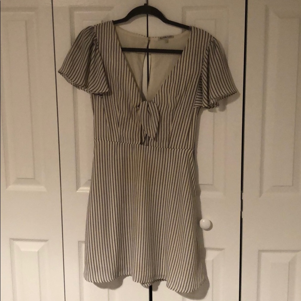 Charlotte Russe Cream and Blue Dress